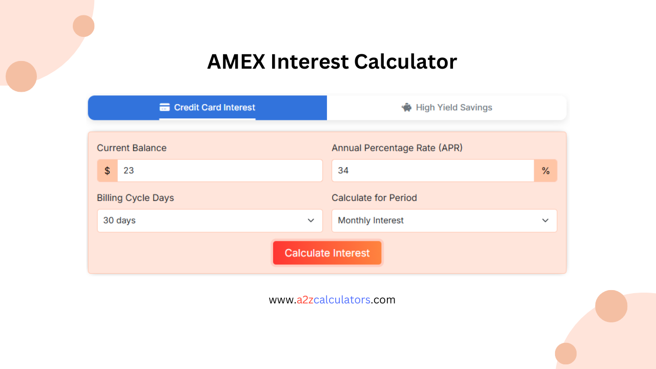AMEX Interest Calculator