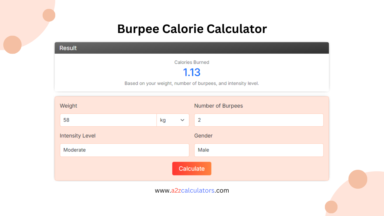 Burpee Calorie Calculator