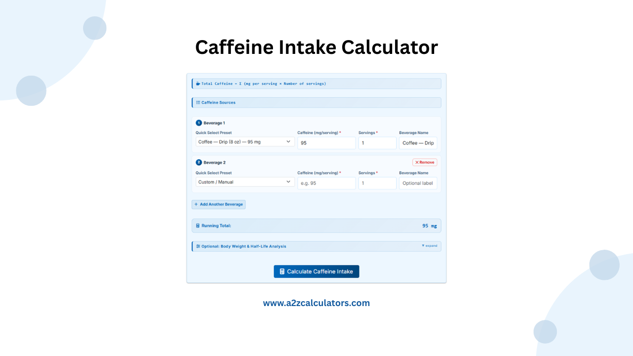 Caffeine Intake Calculator