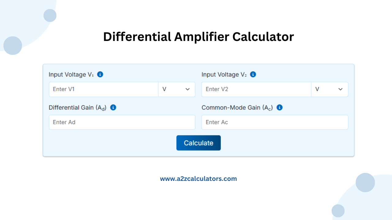 Differential Amplifier Calculator