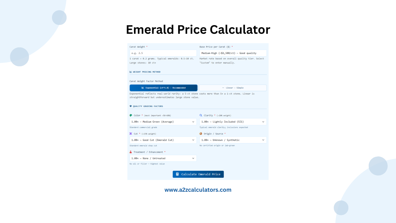 Calculator Online Basic Calculus Emerald Price Calculator