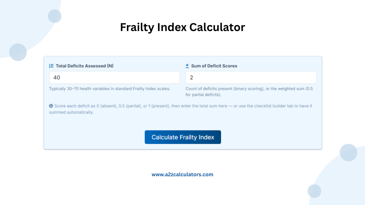 Frailty Index Calculator
