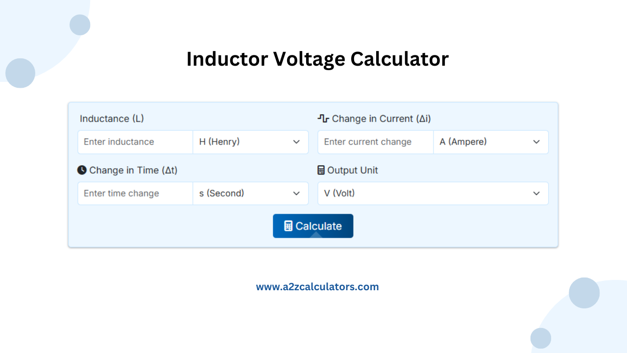 Inductor Voltage Calculator