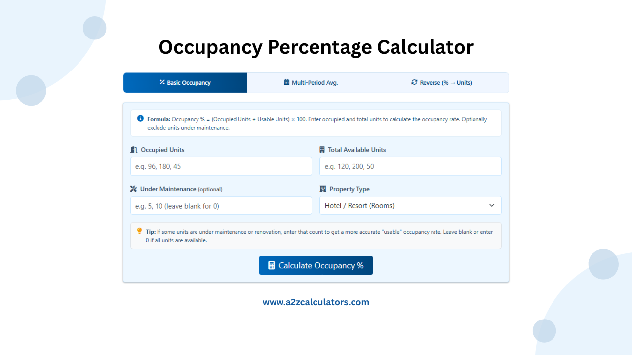 Occupancy Percentage Calculator
