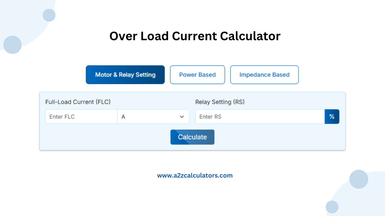 Over Load Current Calculator